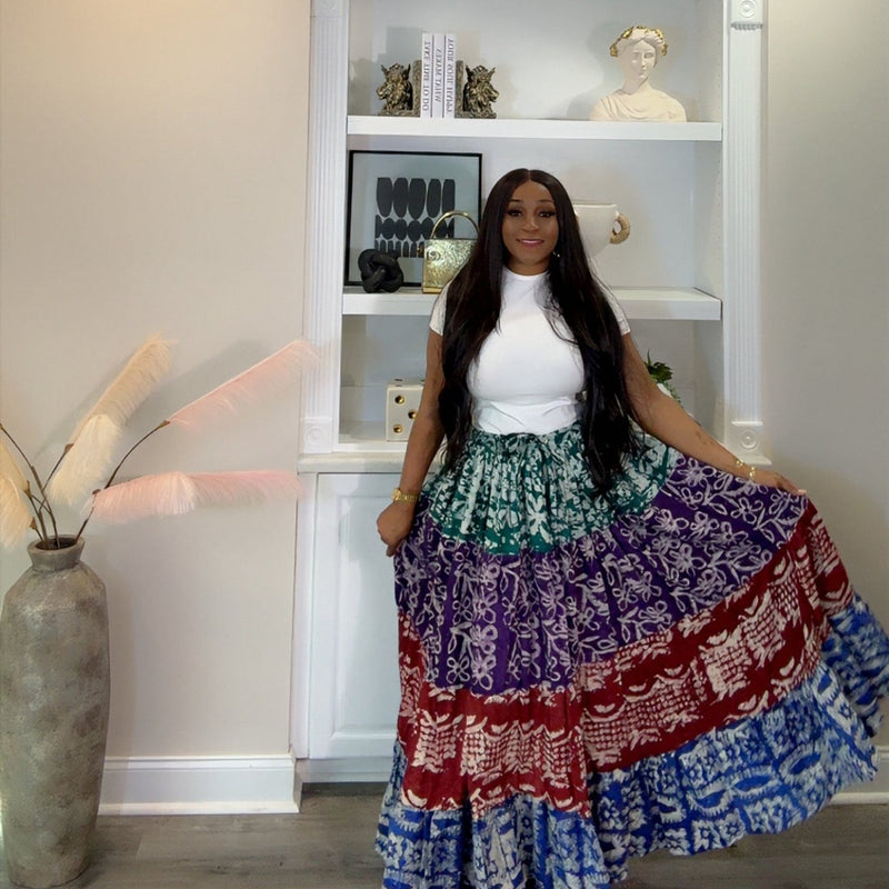 Lamba Adire Patch skirt