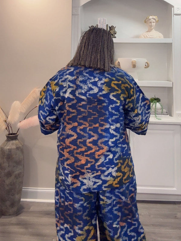 Kalani Adire 2-Piece Pant Set
