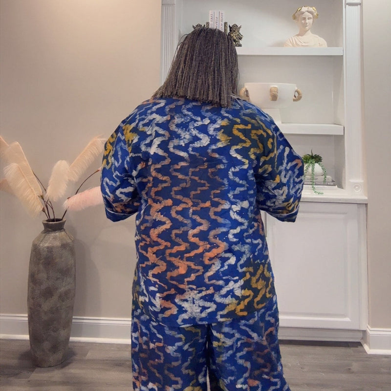 Kalani Adire 2-Piece Pant Set