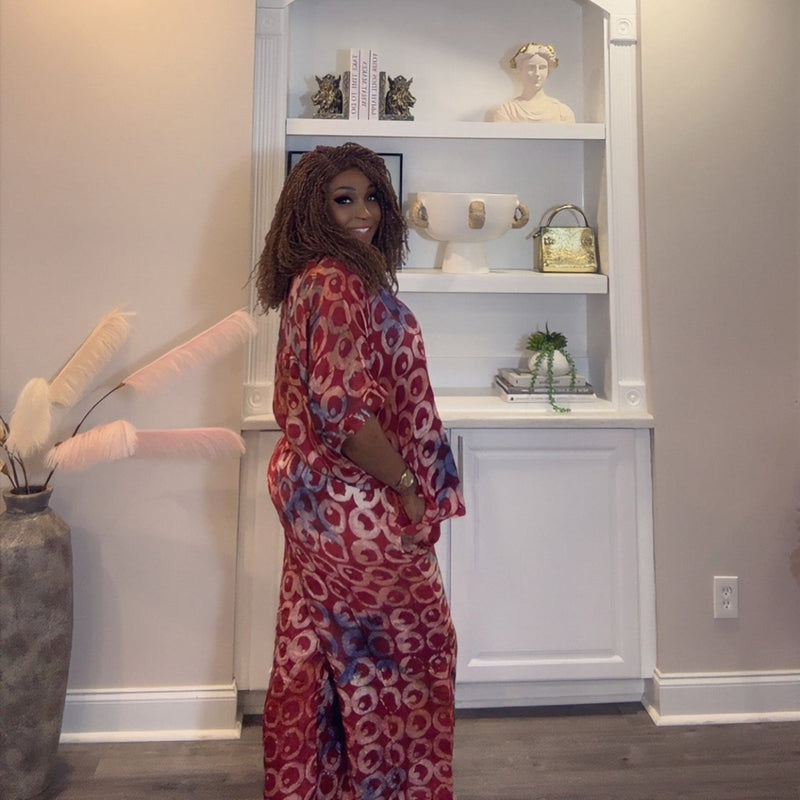 Amanda Adire 2-piece pant set
