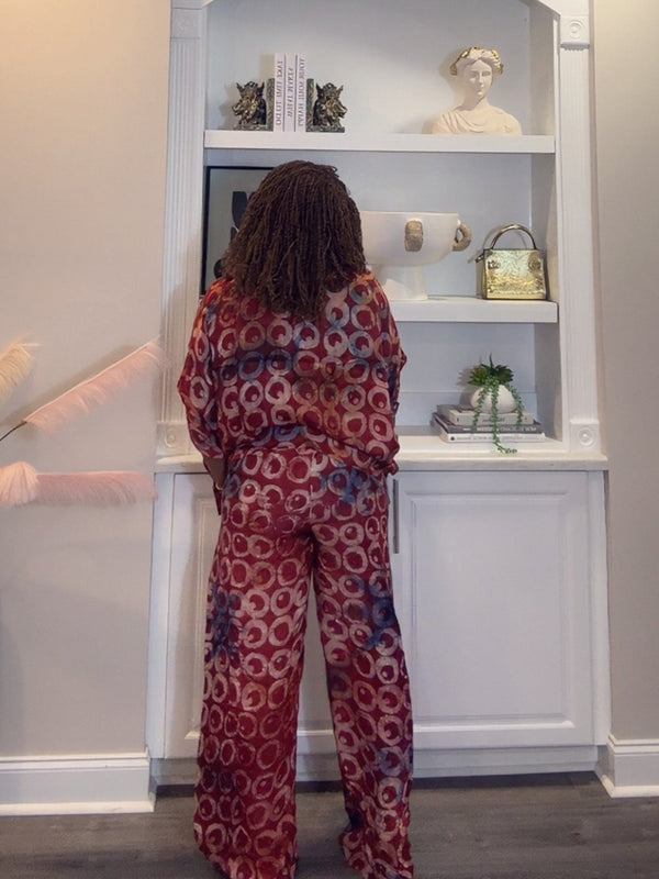 Amanda Adire 2-piece pant set