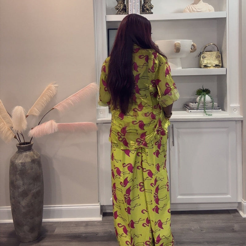 Jojo Organza x Silk Combo Pant Set