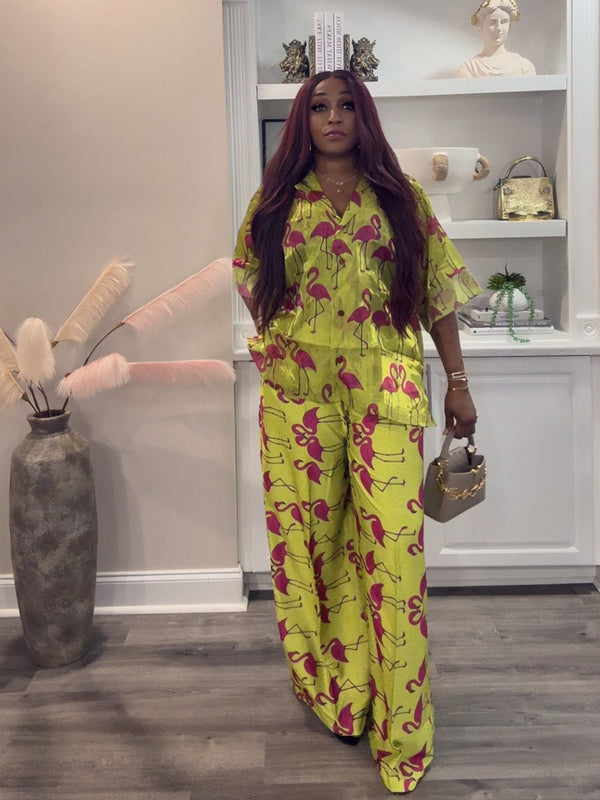 Jojo Organza x Silk Combo Pant Set