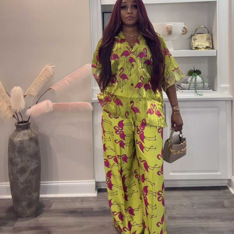 Jojo Organza x Silk Combo Pant Set