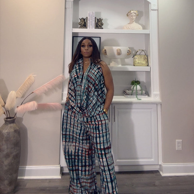 Khalani Luxe Tie-Dye Draped Pant Set