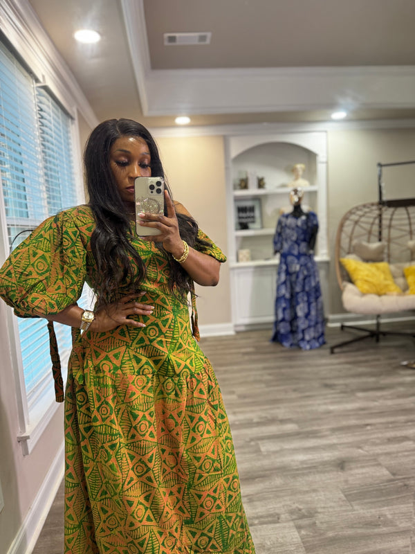 Zeena Silk Kaftan Maxi Dress – Luxury Abstract Print Dress