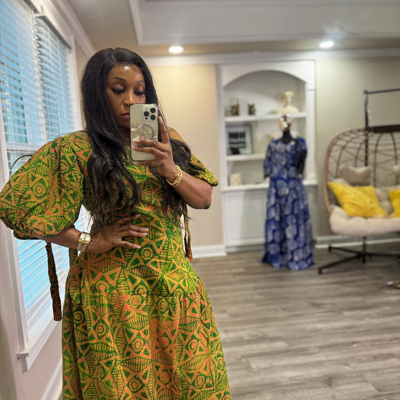 Zeena Silk Kaftan Maxi Dress – Luxury Abstract Print Dress